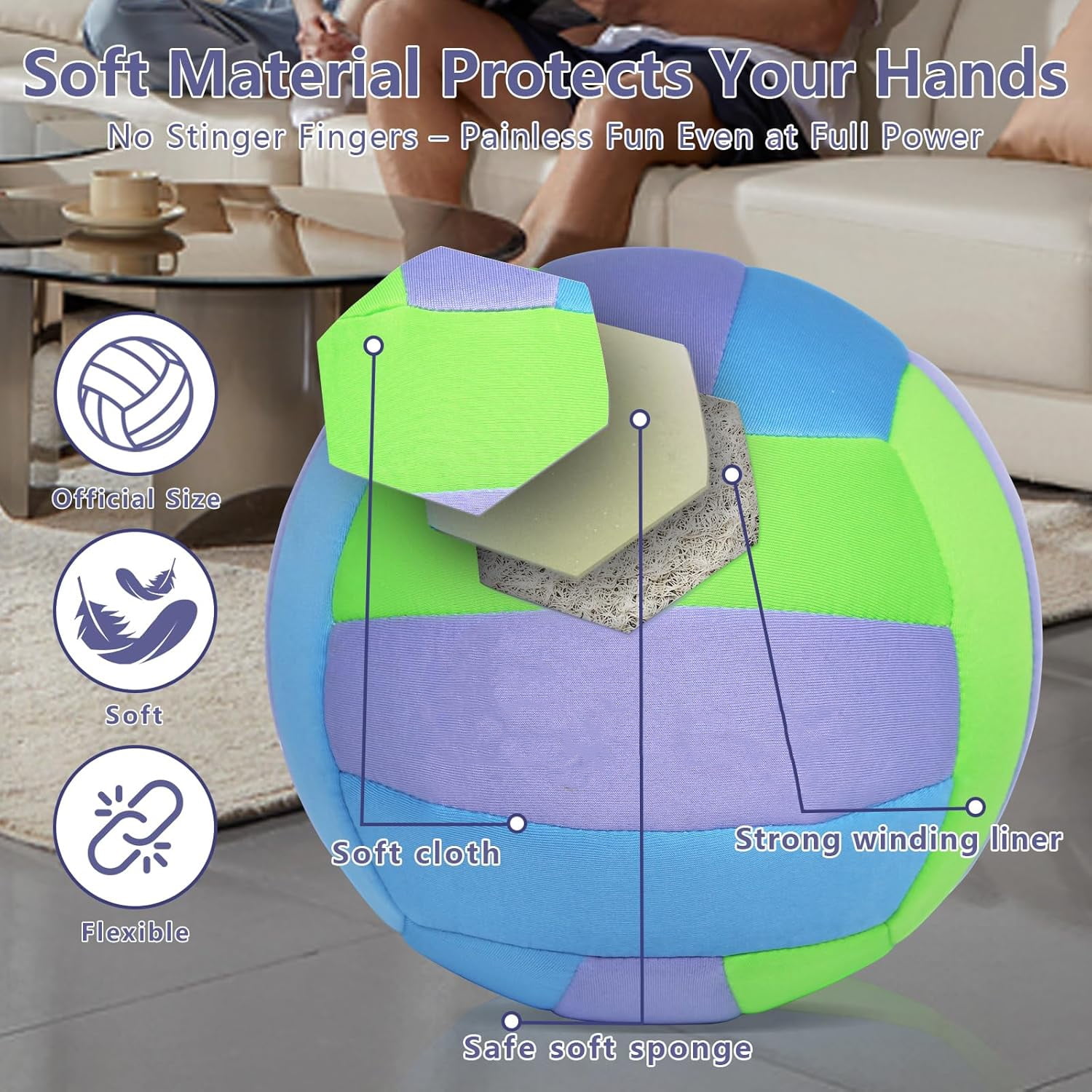 Softy Volleyball, Indoor Volleyball Colorful Training Ball