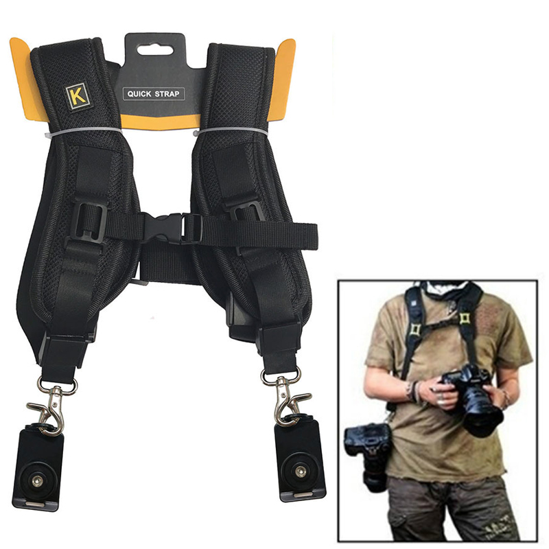 Dual Shoulder Camera Neck Strap Belt Quick Release for Digital SLR DSLR