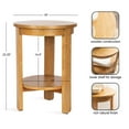 thumbnail image 5 of Kate and Laurel Foxford Tiered Round Side Table, 16 x 16 x 23, Natural Brown, Transitional Two-Tier Circle Nightstand Table with Storage and Resilient Wood Construction for Bedroom Decor, 5 of 10