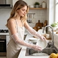 thumbnail image 4 of Extended Dishwashing Gloves 1 Pack of 10 Pairs Gloves Disposable Kitchen Cleaning Gloves with Extra Length, Waterproof Oil Resistant Household Gloves for Laundry Housework（1 pack）, 4 of 5