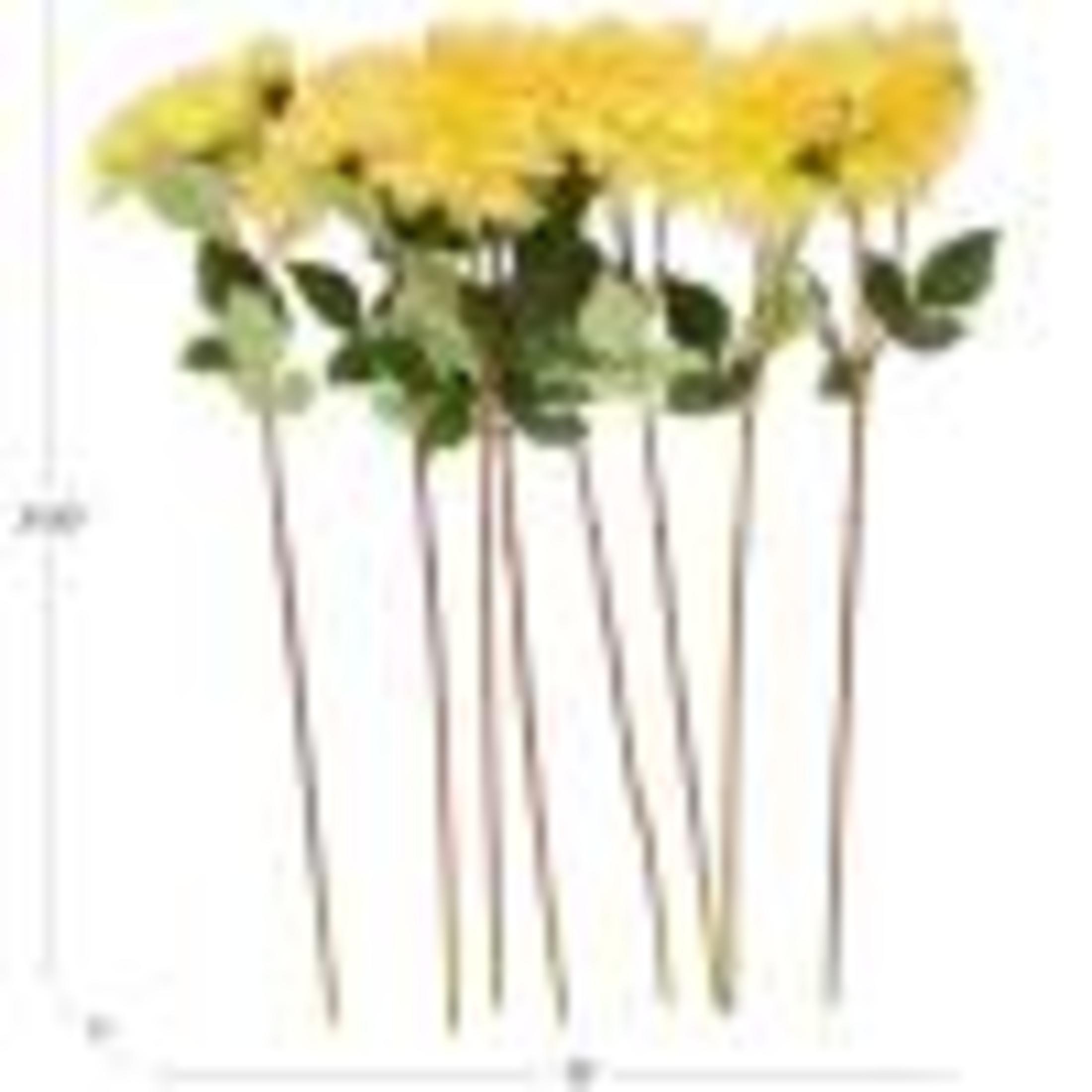 32" Plastic Floral Tall Dahlia Artificial Flower Stem, by DecMode (8 Count)