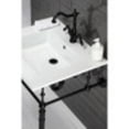 thumbnail image 3 of Kingston Brass KS1430AL Heritage Two-Handle Bathroom Faucet with Brass Pop-Up and Cover Plate, Matte Black, 3 of 5