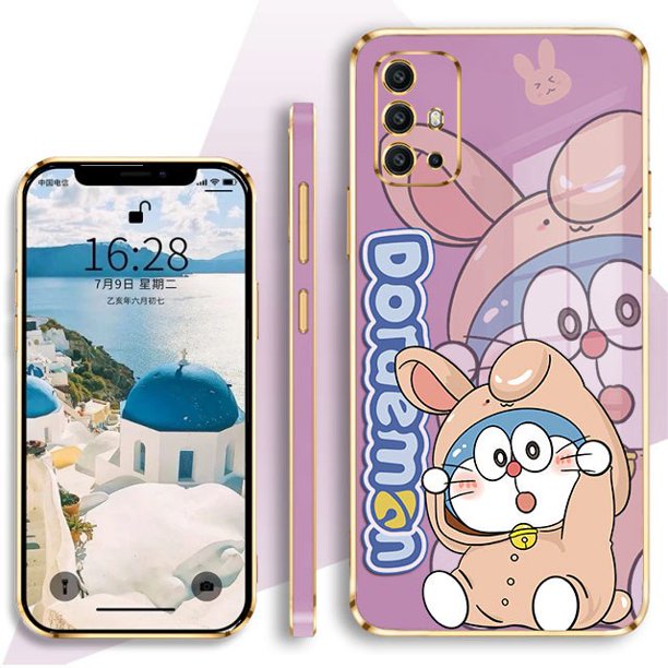 6D Lujo Chapado De Dibujos Animados Doraemon Funda Para Teléfono Móvil infinix TECNO CAMON 18 19 Pro NEO POVA 4PRO 2 Pareja INS Pintura A Prueba De Golpes Nuevo Diseño Cuadrado Cubierta Trasera