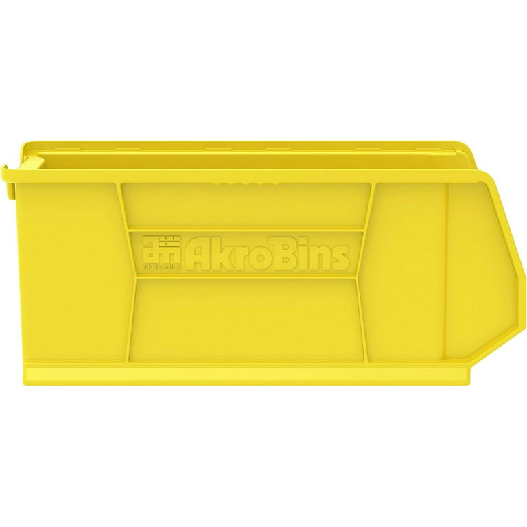 Akro-Mils 30287 Super-Size AkroBin Heavy Duty Stackable Storage Bin Plastic  Container, (24-Inch L x 11-Inch W x 10-Inch H), Yellow, (4-Pack) - Garage  Storage And Organization Systems 