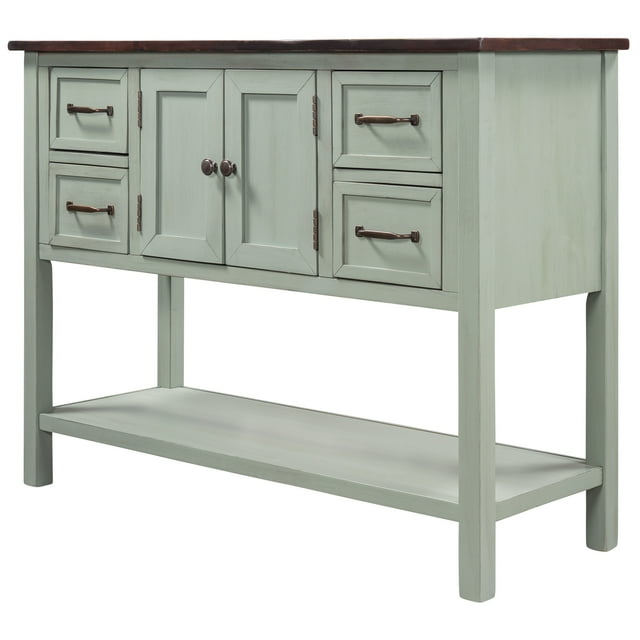 Console Side Entryway Table, Rectangular Console Table with Solid Wood Legs for Living Room Office Bedroom Hallway, Modern Console Sofa Entryway Table with Strong Sturdy Construction - 43'', H061