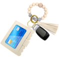 thumbnail image 1 of Llavero de silicona para mujer, pulsera, cartera, pulsera, llavero, tarjetero, llavero (beige) oso de fresa Electrónica, 1 of 6