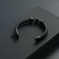 thumbnail image 6 of Personalised Inifity Locket Men's Leather Bracelet Memorial Cremation Jewelry for Ashes Holder Urn Bracelets, 6 of 7