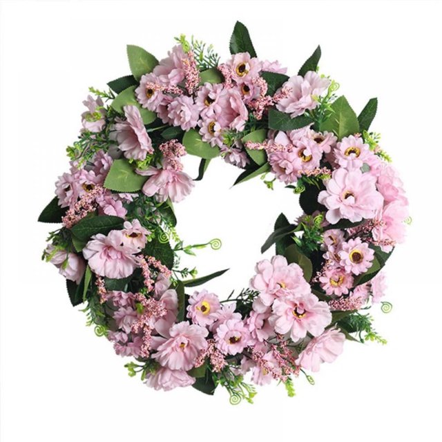 Eucalyptus Leaf Wreath 18 inch Artificial Spring Wreaths for Front Door Decor Wedding Party Home Decor