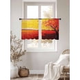thumbnail image 3 of Abstract Art Sheer Curtains 45 Inches Long 2 Panels Modernism Red Yellow Water Ripple Tree Light Filtering Semi Sheer Window Curtains Drapes for Bedroom Living Room 52"x45", 3 of 7