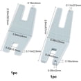 thumbnail image 2 of 2Pcs 2 Sizes Sewing Button Plate Seam Jumper Sew Tool Plastic Jumping Presser Foot Clearance Plate Flush for Brother Industrial Home Universal Sewing Machine Supplies Blue, 2 of 5