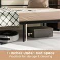 thumbnail image 2 of Pemberly Row Cadre de Lit-Banquette Simple en Métal Plateforme Noir, 2 of 8