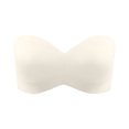 thumbnail image 5 of TTUHYWXI Women Strapless Bra Non-Slip Silicone Bandeau Bras Soft Underwire Tube Top (White, M, 85B), 5 of 5
