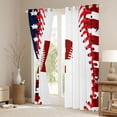thumbnail image 3 of Manfei Letter Monogrammed P Boy Black Out Curtains,Sport Baseball Curtains Pack of 2 (42x63 Each),Ball Gamer Bedroom Curtains,Lightweight Room Decor, 3 of 6