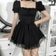 thumbnail image 2 of Vestido gótico japonés Lolita con volantes Punk, cómodo y suave, vestido de princesa, elegante falda de encaje vintage para viajes, graduación, fotografía, esposas y niñas. Negro, 2 of 5