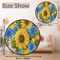 thumbnail image 2 of CURLYOOT Round Rug 3ft Summer Sunflower Style Area Rug, Washable Circle Mat Non Slip Floor Carpet Mat, Soft Indoor Rugs for Entryway Living Room Dining Room Bedroom, 2 of 7