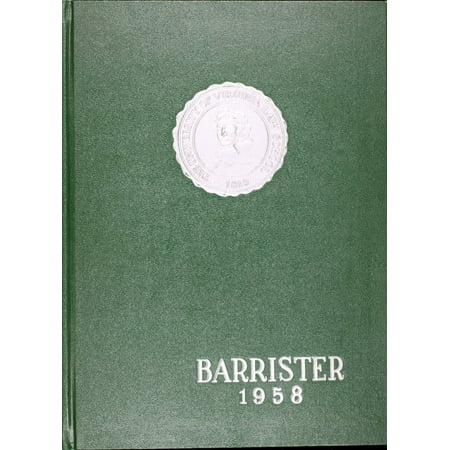 (Custom Reprint) Yearbook: 1958 University of Virginia Law School - Barrister Yearbook (Charlottesville VA)