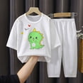 thumbnail image 2 of Ulanda Cotton 2 Piece Pajamas Boys Long Sleeve Sets Toddler Boys Pjs Kids Sleepwear Sets (Green, 7-8 Years), 2 of 4
