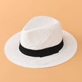 thumbnail image 1 of Sombrero de Paja Clásico Blanco para Hombre o Mujer, 1 of 4