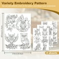 thumbnail image 2 of 22Pcs Owl Embroidery Pattern Stabilizer 8.3"x11.7" Owl Flower Soluble Stick and Stitch Embroidery Sticker 4 Sheets Bird Water Hand Sewing DIY Embroidery Paper, 2 of 9