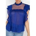 thumbnail image 4 of Short Sleeve Ruffle Shadow Top, 4 of 5