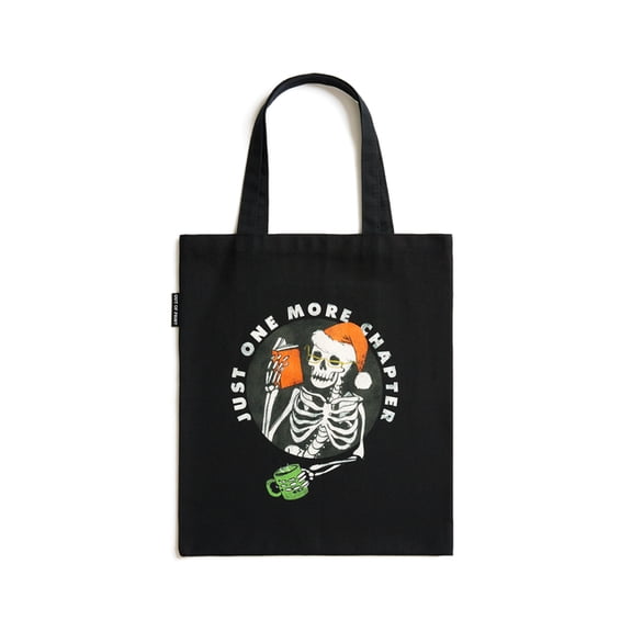 Just One More Chapter Holiday Tote Bag, (Hardcover)