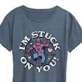 thumbnail image 3 of Marvel Spider-Man - Valentine I'm Stuck On You - Women's Short Sleeve Graphic T-Shirt, 3 of 5