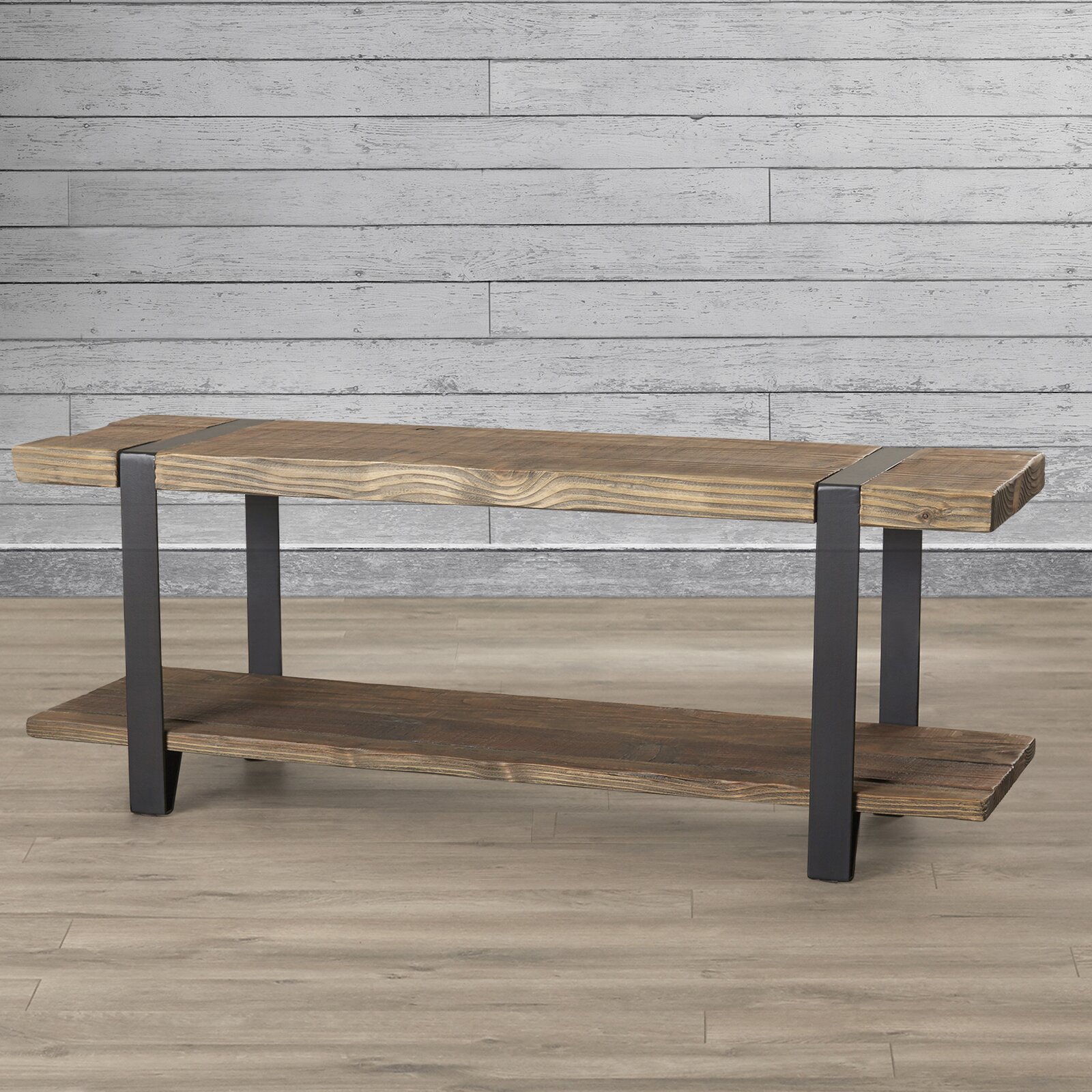 Epley Solid Wood Shelves Storage Bench