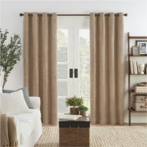 Eclipse Allure Draft Stopper, 100% Blackout Grommet Top Curtain Panel, Taupe, 50 x 95