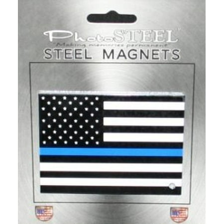 - Thin Blue Line Decal - American Flag Truck SUV Magnet Emblem -MADE IN THE USA - 4
