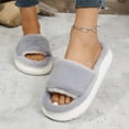 thumbnail image 5 of Bovxnpu Women's Warm Fuzzy Slippers Winter House Shoes, Women's Casual Home Indoor And Outdoor Slippers Plus Velvet Warm Open Toe Slippers Comfy Soft Lightweight Indoor House Shoes, 5 of 8