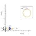 thumbnail image 4 of ANGARA Natural Prong-Set Solitaire Tanzanite Split Shank Ring in 14K Yellow Gold for Women (Size-7x5mm) | December Birthstone, Birthday, Anniversary, Jewelry Gift for Women | Natural Tanzanite Ring, 4 of 8
