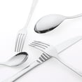 thumbnail image 3 of Unique Bargains 5 Pcs Silverware Set Stainless Steel Flatware Silver, 3 of 6