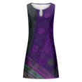 thumbnail image 4 of SDNall Womens Round Neck Sleeveless Printed Dress, 4 of 9