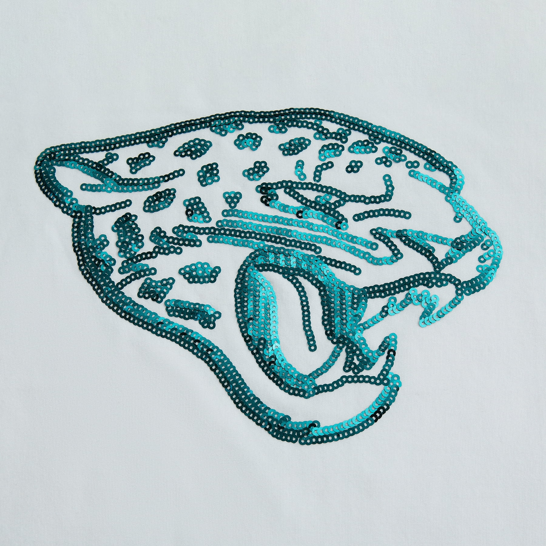NFL Womens Jacksonville Jaguars Cozy Sequin Crew Neck Sweatshirt
