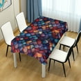 thumbnail image 4 of Yayeee Tablecloths 60" x 108" Rectangle Wrinkle Resistant Party Table Cover, Purple Dragon Scales Pattern, 4 of 8