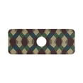 thumbnail image 7 of Yayeee Faucet Mat for Kitchen Sink 14.7" Diatomite Long Splash Guard Pad, Green Tartan Pattern, 7 of 7