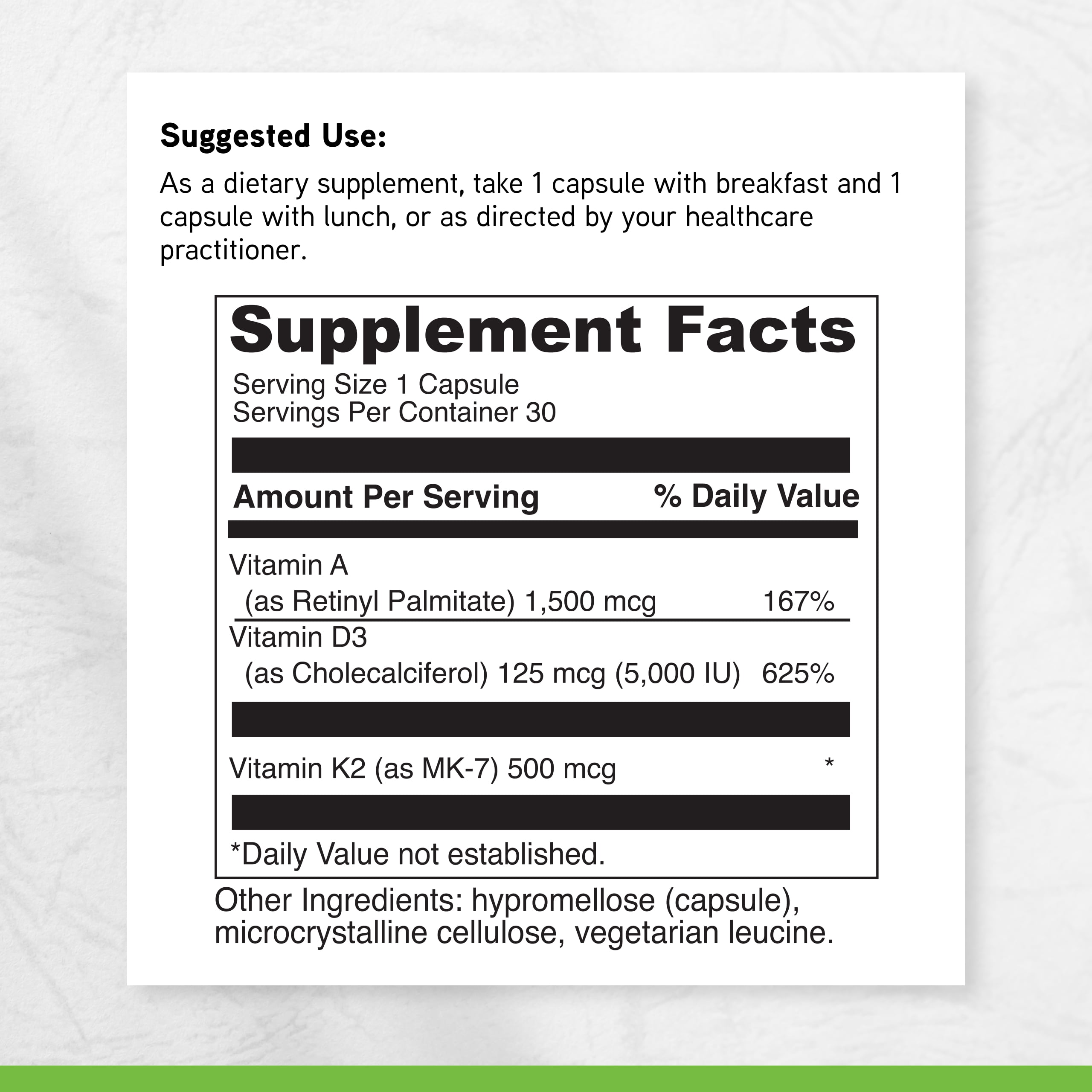 DaVinci Labs A.D.K. - Support Bone, Heart & Immune Health - 60 Vegetarian Capsules