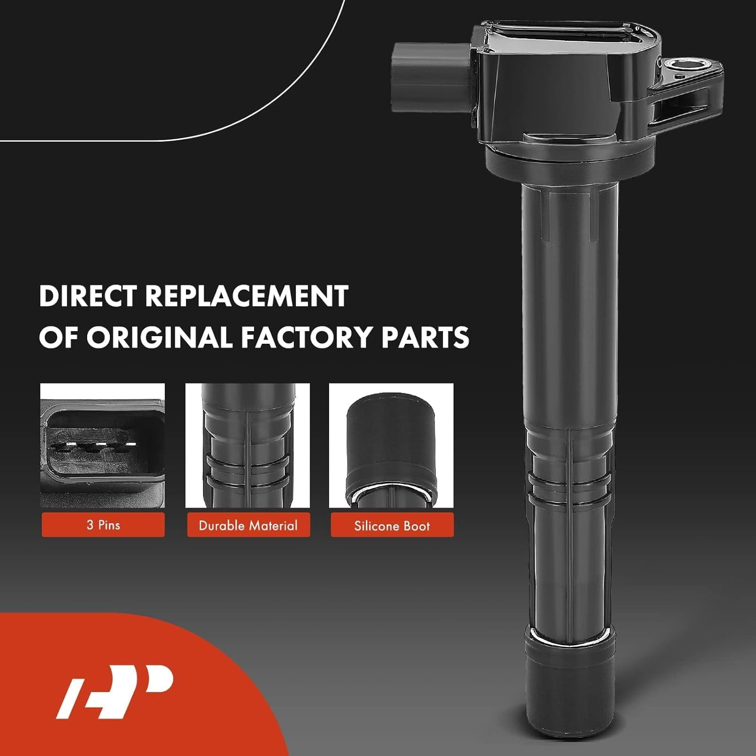 A-Premium Set of 4 Ignition Coil Pack and Iridium Spark Plugs Compatible with Acura TSX 2004 2005 2006 2007 2008 2.4L Replace# NGK6994, C1450