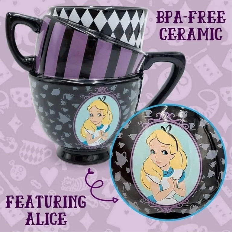 Silver Buffalo Alice in Wonderland Ceramic Coffee Mug, 20 oz, 3D Sculpted  Teacup Design - Walmart.com
