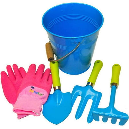 G & F JustForKids Water Pail with Tool Set and Glove