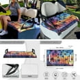 thumbnail image 4 of XYZCANDO Tropical Palm Tree 4 Piece Golf Cart Seat Covers Golf Cart Steering Wheel Covers Golf Cart Flag Universal Golf Cart Blanket 14 Inch Steering Wheel Cover Hawaiian Golf Cart Banner Blue, 4 of 7