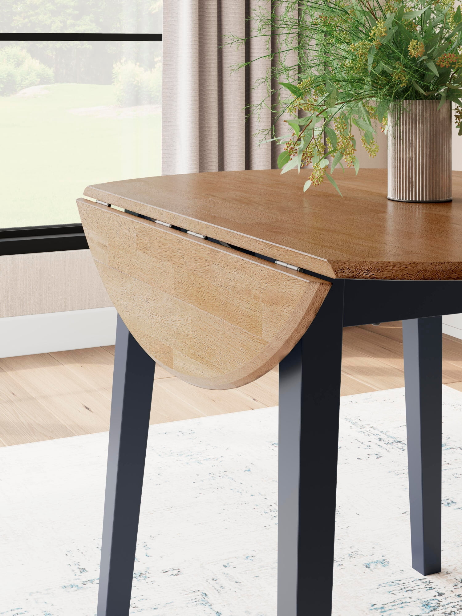Signature Design by Ashley Gesthaven 2 Drop Leaf Dining Table, Blue
