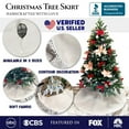 thumbnail image 3 of Cream Colored Pom Pom Christmas Tree Skirt, 3 of 6