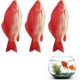 thumbnail image 1 of 3pcs Artificial Floating Goldfish Plastic Fish Small Fake Red Floating Artificial Goldfish Ornament Real Natural for Aquarium Decoration (Red), 1 of 5