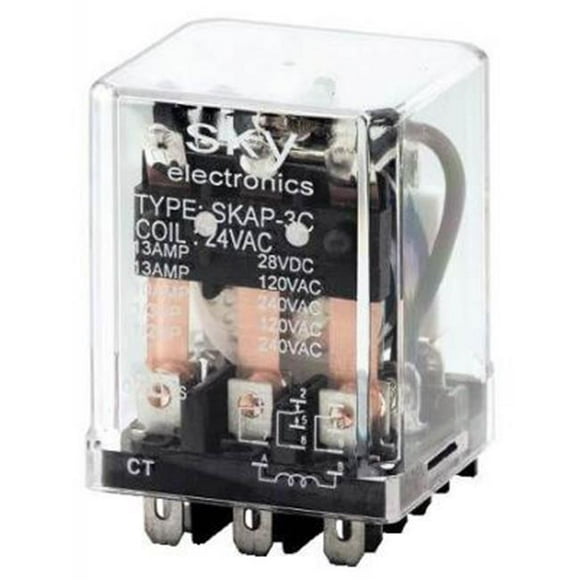 Relay & Control SKAP-2C-24VAC 24V Bobine AC 8 Broches Relais de Base Carrée Plug-in