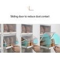 thumbnail image 5 of Miumaeov 3Pcs Stackable Shoe Box Push Pull Drawer Shoes Storage Case Organizer Container Clear Cover Gray, 5 of 20