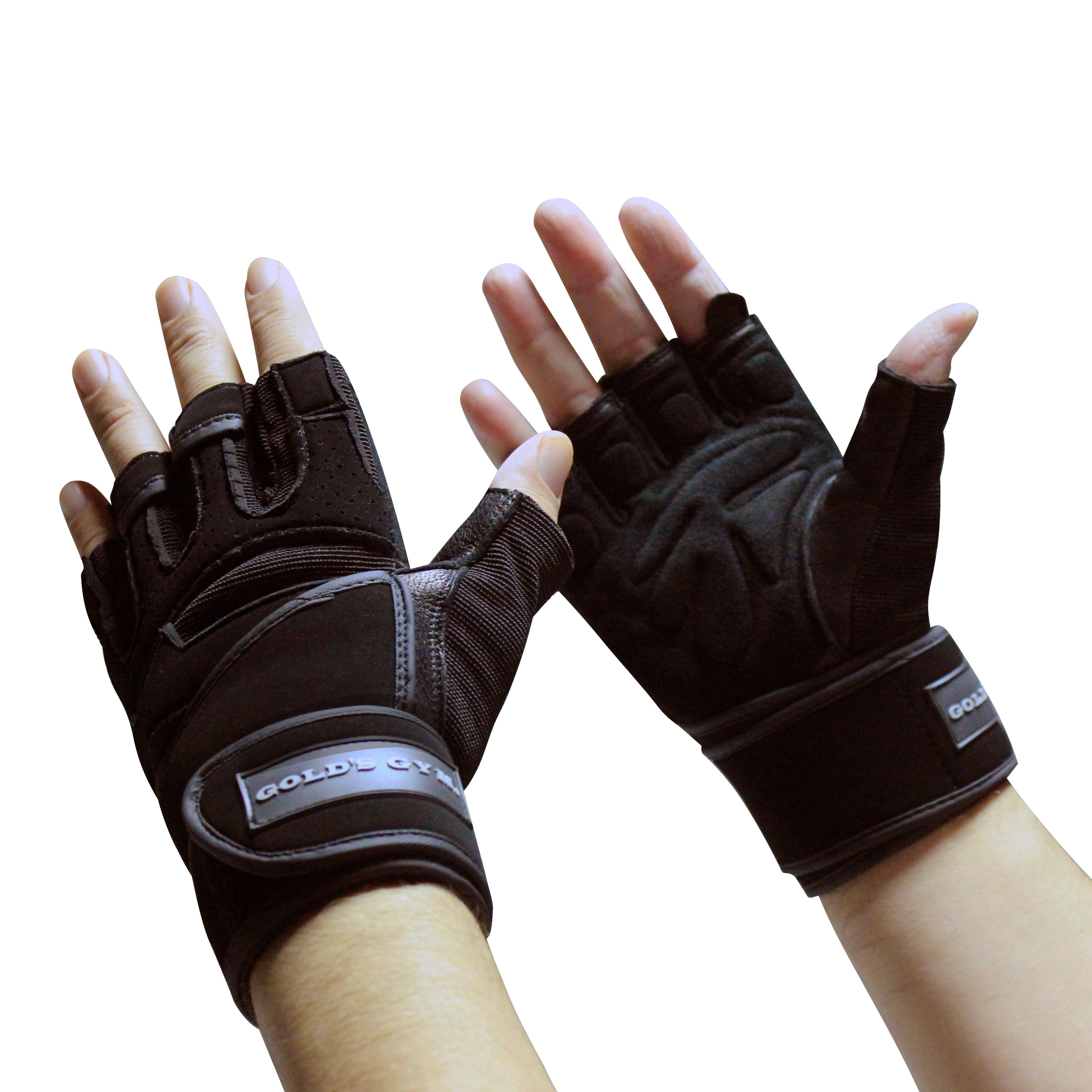 Details about   Gold's Gym Wrist wrap Weightlifting Adjustable Strap Gloves black color XS,S,M.L 