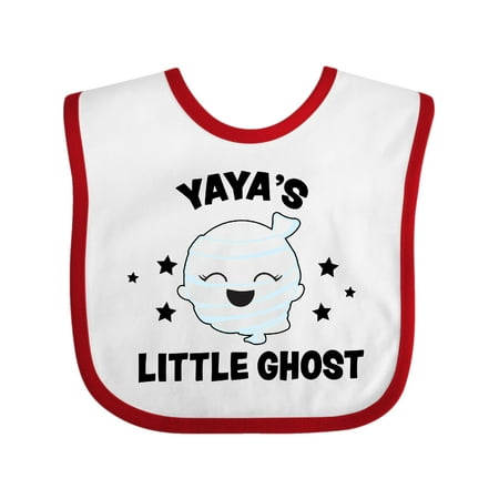 

Inktastic Cute Yaya s Little Ghost with Stars Gift Baby Girl Bib