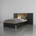 thumbnail image 1 of Onyx 3 Piece Bedroom Set, Walnut and Black, 1 of 4