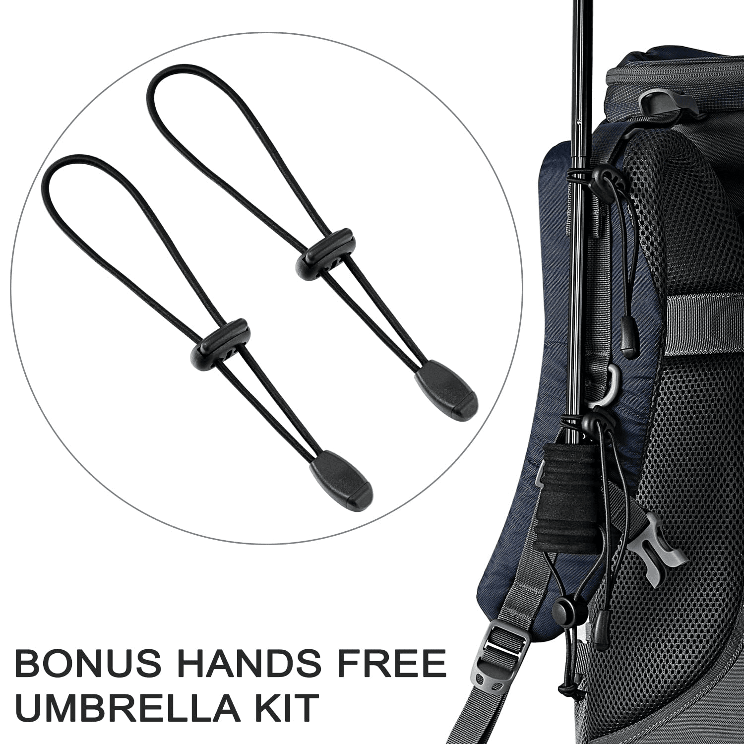 G4Free Liteflex Hiking Umbrella Mini Compact Ultralight Collapsible Reflective Silver Trekking Backpacking Umbrella